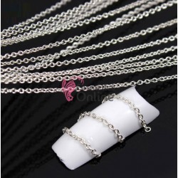 Lantisor Metalic pentru unghii 3D, Argintiu LM012